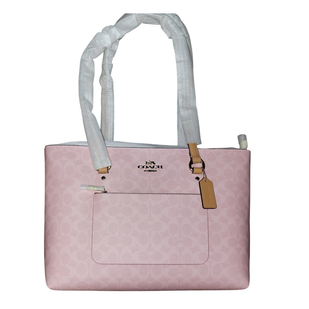 Coach Station Tote Bag in Signature Canvas Powder Pink New CEA21 PRICE FIRM - Picture 3 of 5